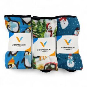 3 Pair Viasox Diabetic Compression Knee High Socks Men's Women's XL X-Large